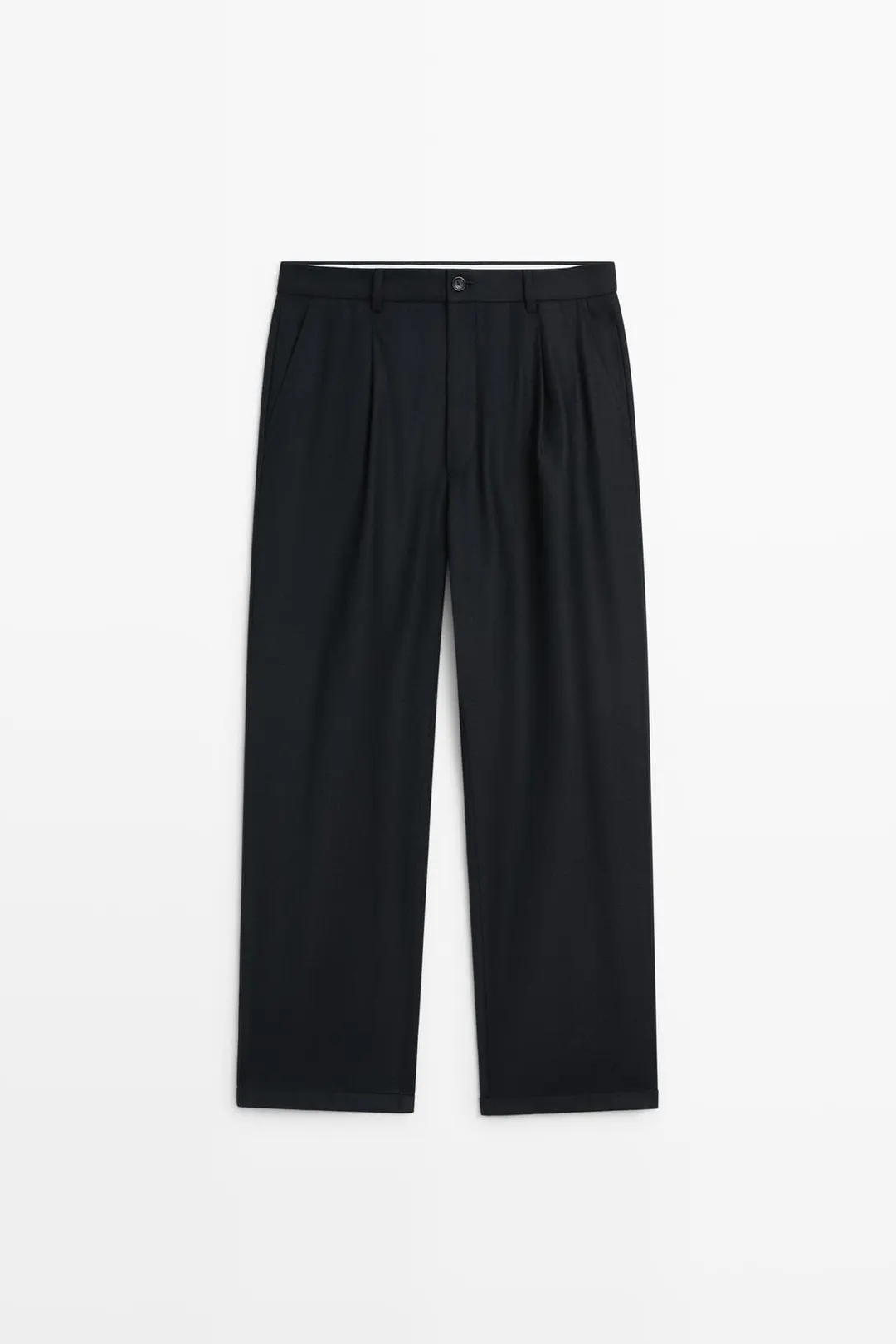 Брюки свободного кроя из 100% шерсти, Massimo Dutti