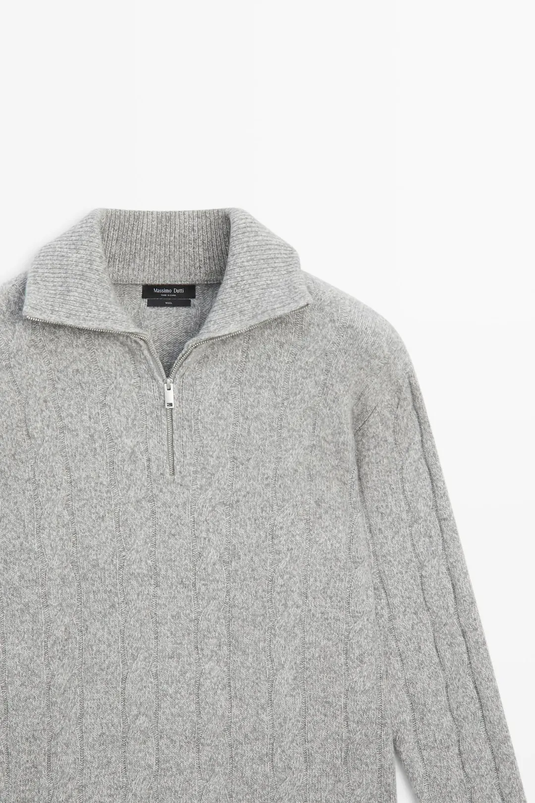 Свитер фактурной вязки из 100% шерсти, Massimo Dutti