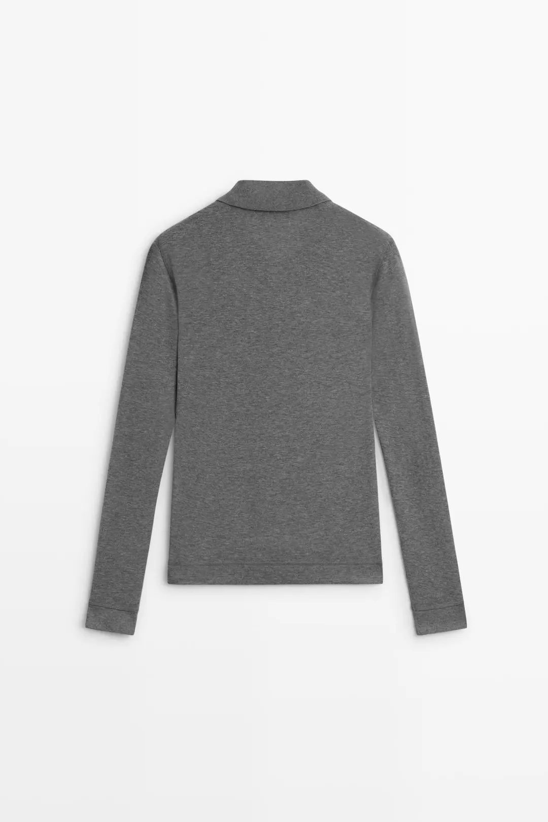 Шерстяное поло с длинными рукавами, Massimo Dutti