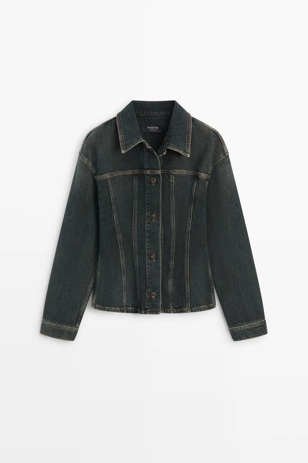 Рубашка джинсовая из смесового хлопка для тотал-лука, Massimo Dutti
