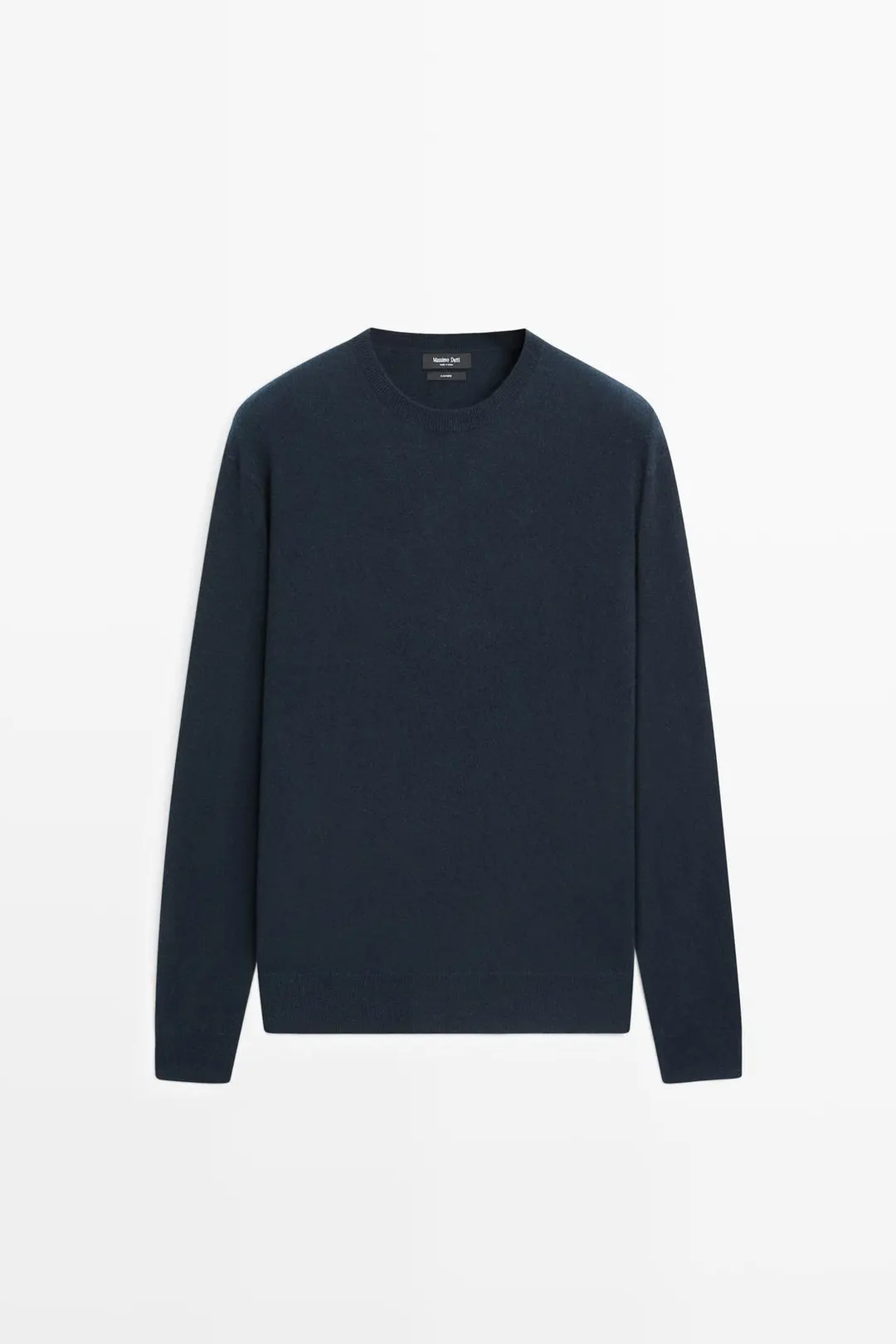 Вязаный свитер из 100% кашемира с круглым вырезом, Massimo Dutti
