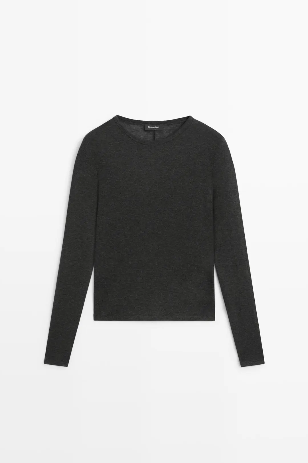 Футболка с длинными рукавами из смесовой шерсти, Massimo Dutti