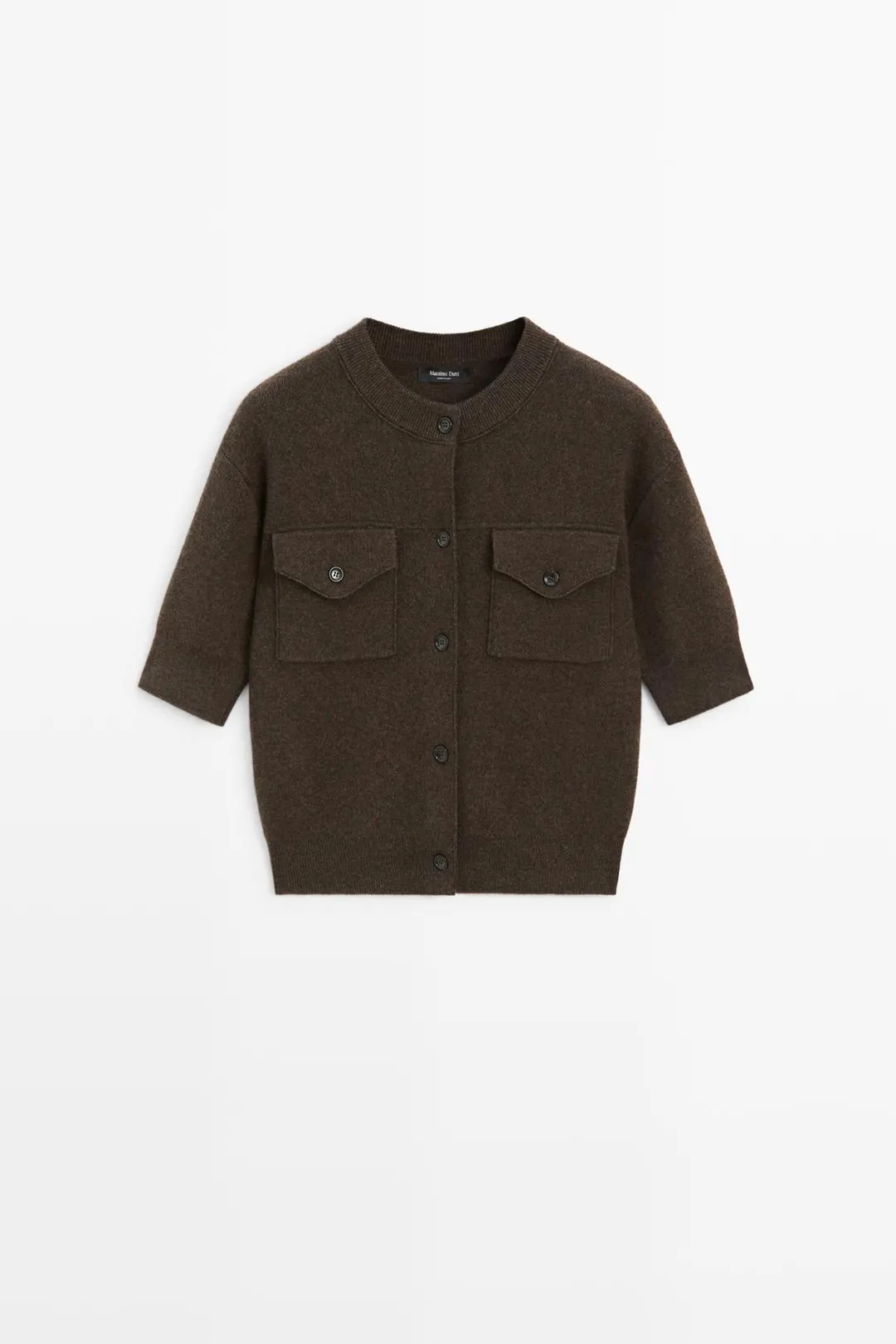Кардиган с короткими рукавами и карманами, Massimo Dutti