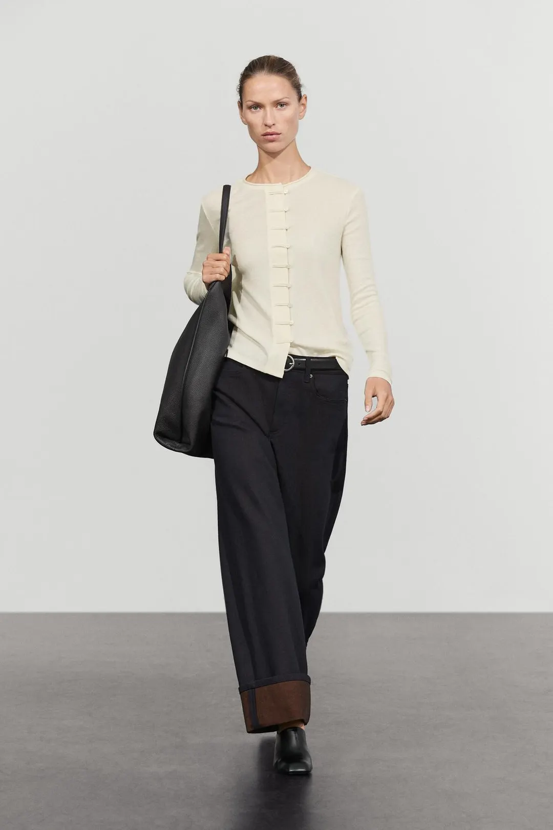 Футболка из смесового хлопка с пуговицами, Massimo Dutti