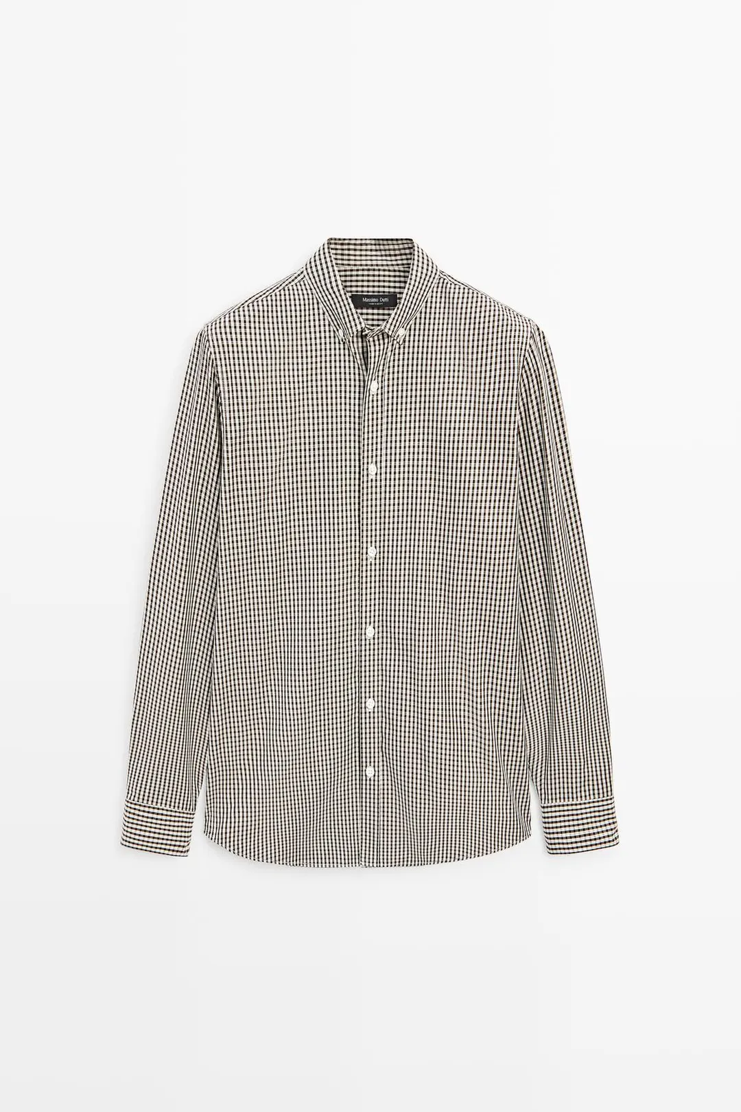 Рубашка прямого кроя в клетку, Massimo Dutti