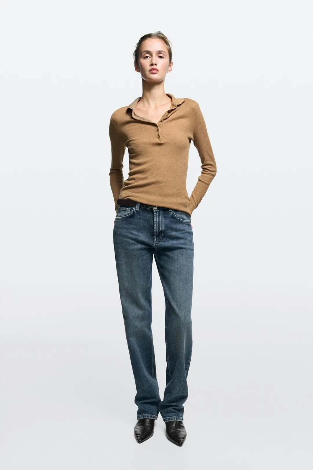 Джинсы прямого кроя со средней посадкой, Massimo Dutti