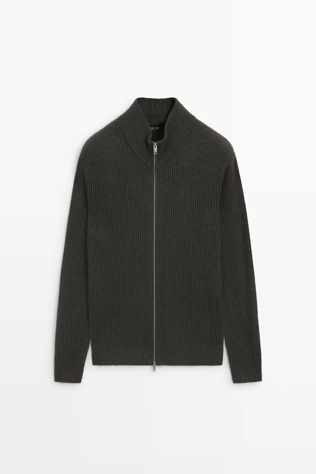 Шерстяной кардиган на молнии, Massimo Dutti