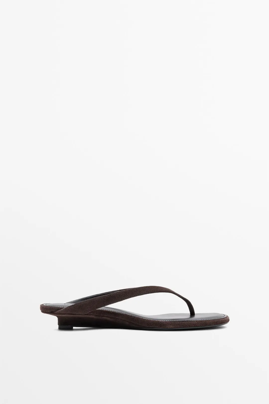 Босоножки из спилка замши на среднем каблуке, Massimo Dutti