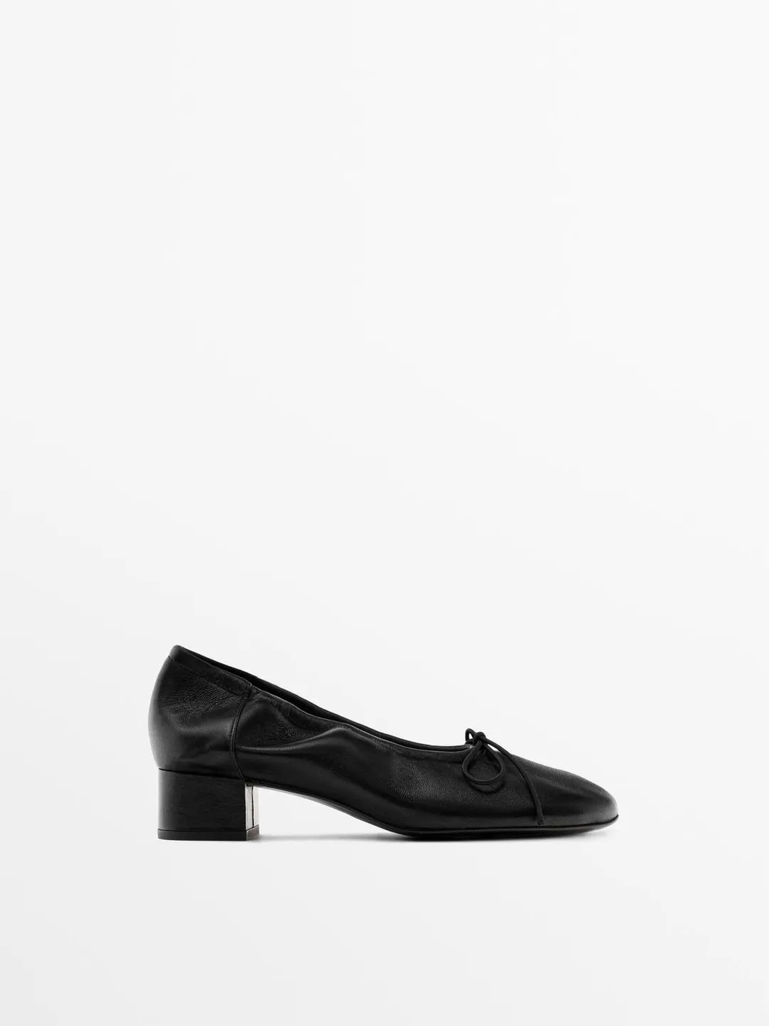 Балетки на высоком каблуке, Massimo Dutti
