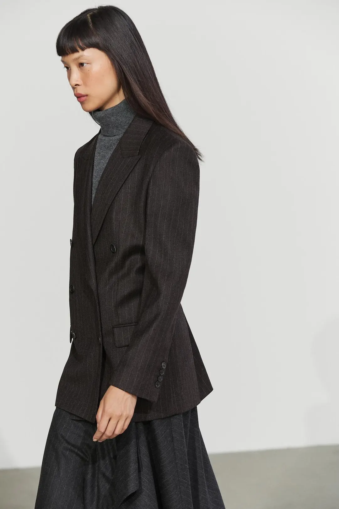 Костюмный пиджак в тонкую полоску, Massimo Dutti
