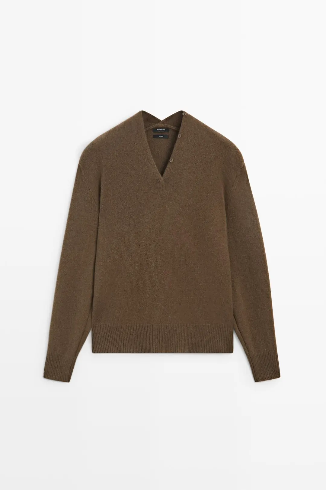 Свитер вязаный с пуговицами из 100% кашемира, Massimo Dutti