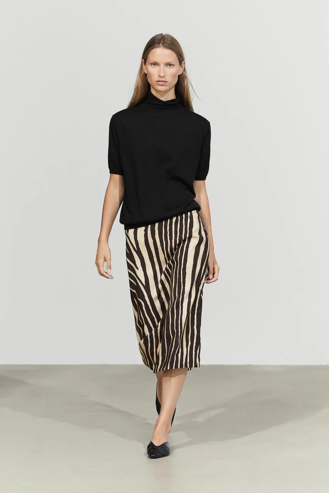Юбка-труба струящаяся, Massimo Dutti
