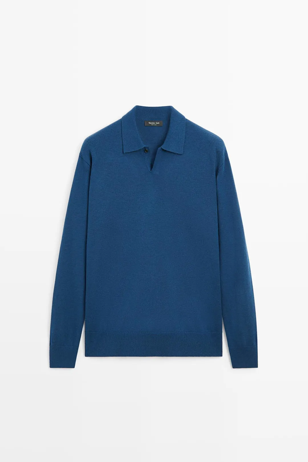 Поло вязаное из смесовой шерсти, Massimo Dutti