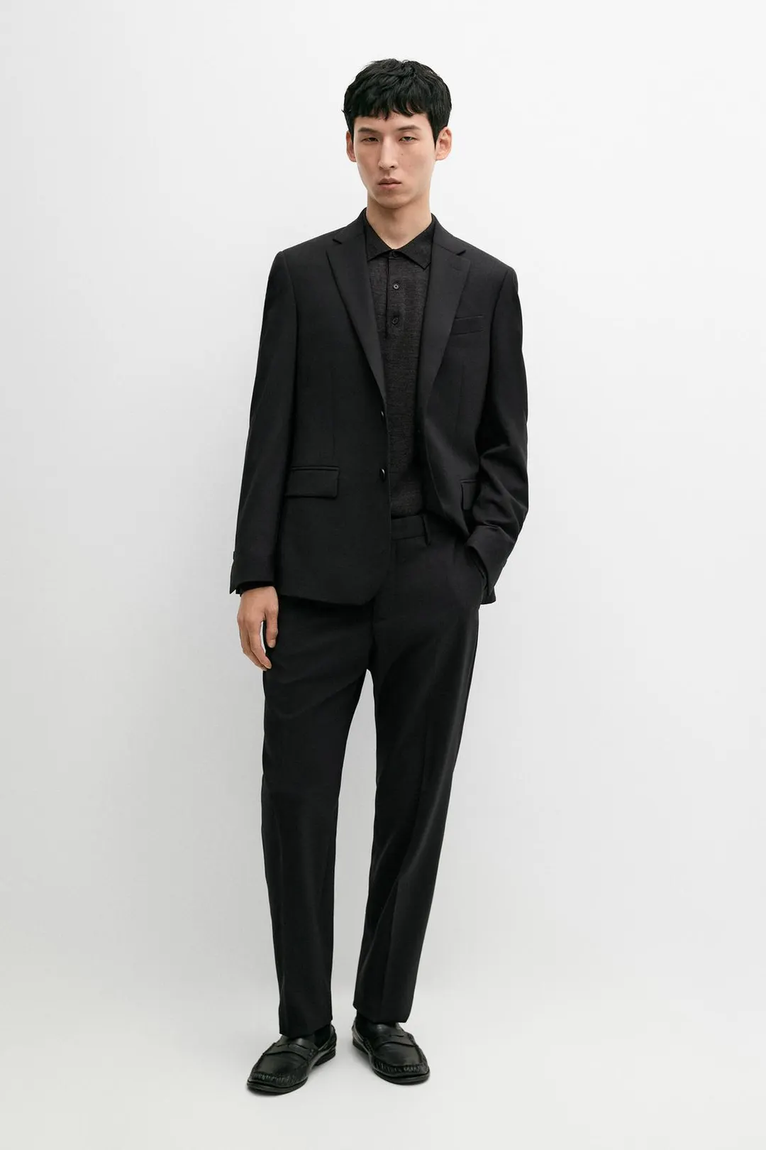 Костюмные брюки из 100% шерсти, Massimo Dutti