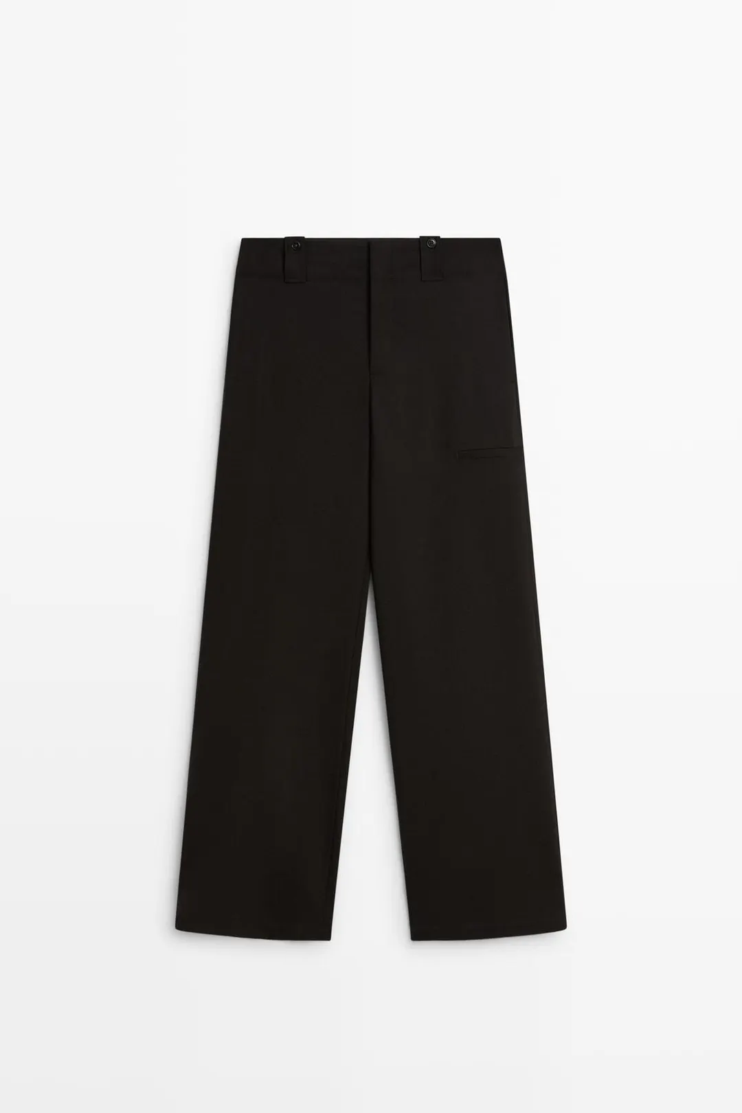 Брюки карго из 100% шерсти с пуговицами, Massimo Dutti