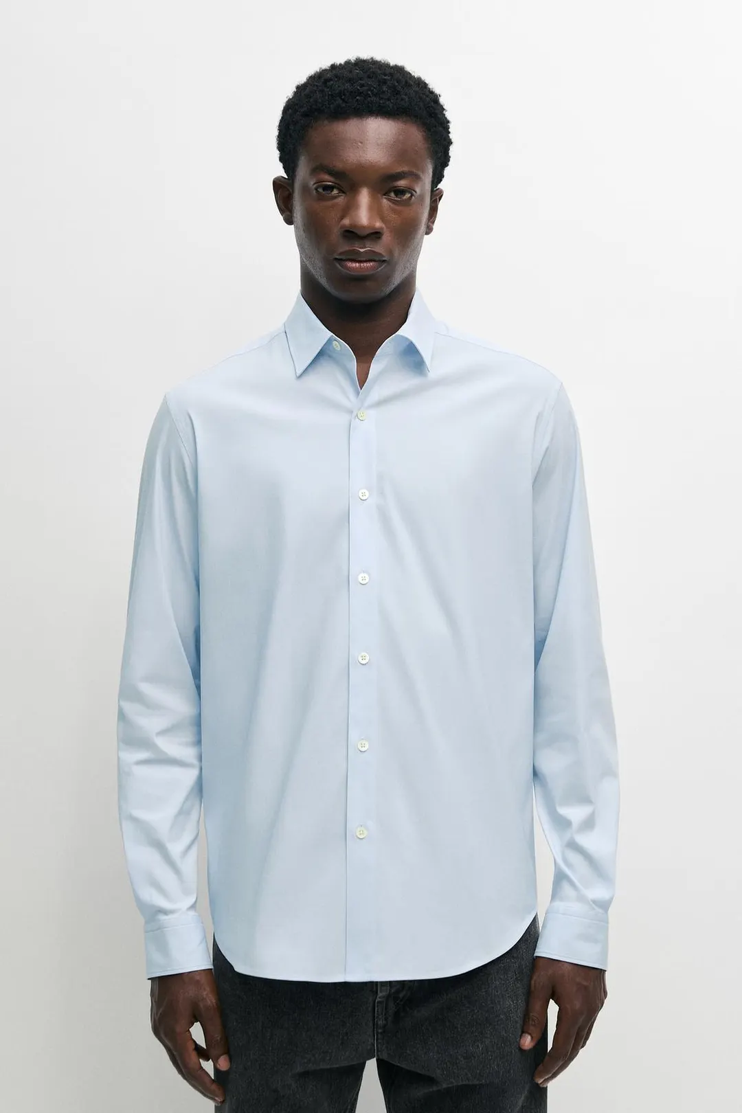 Рубашка стандартного кроя из эластичного хлопка, Massimo Dutti