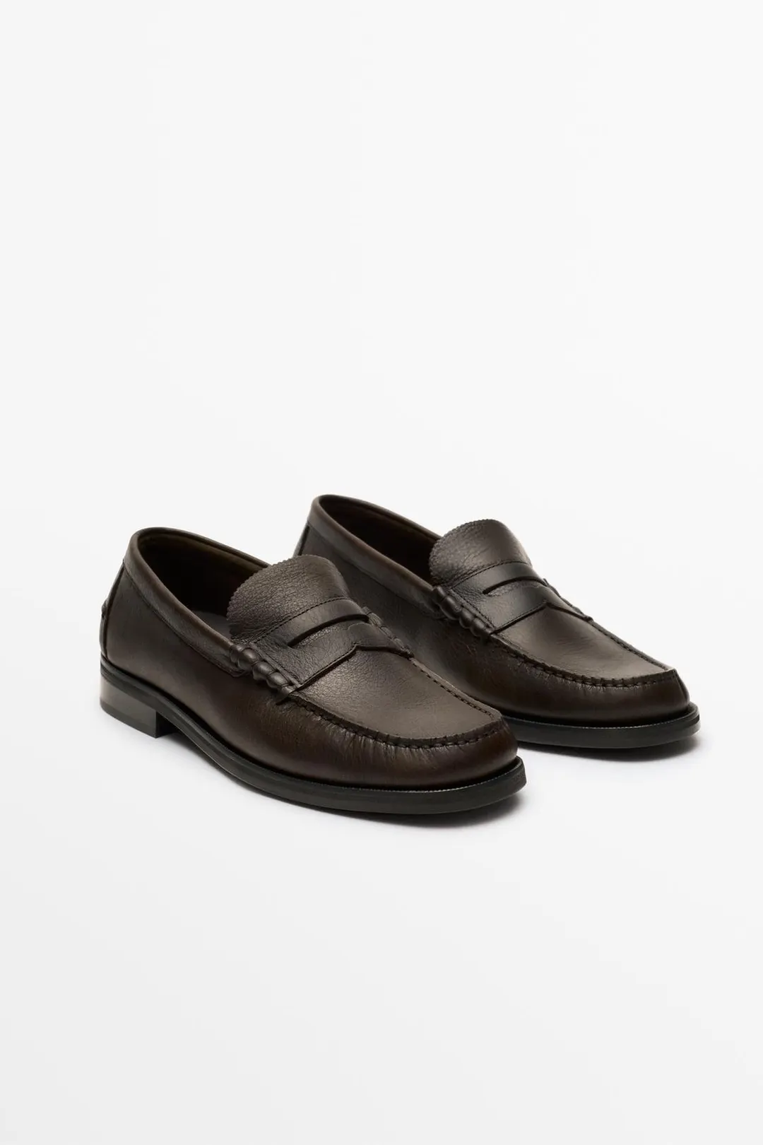 Кожаные пенни-лоферы, Massimo Dutti