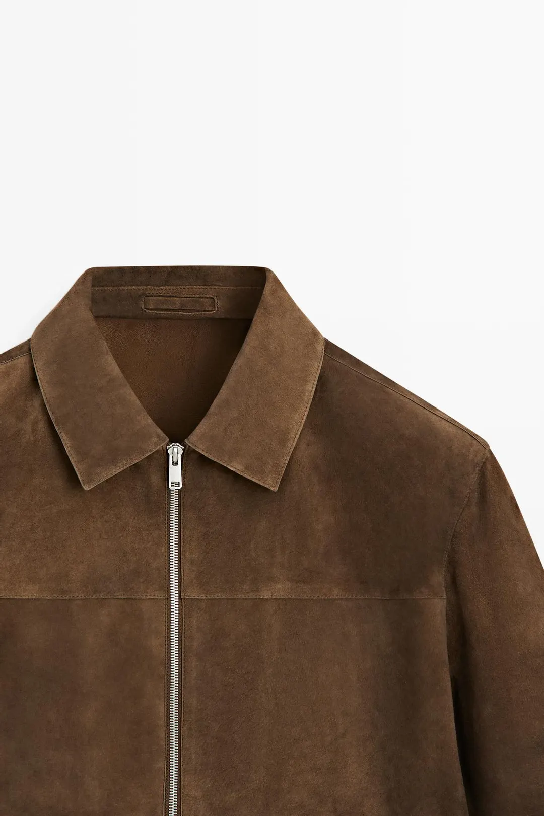 Замшевая куртка на молнии, Massimo Dutti