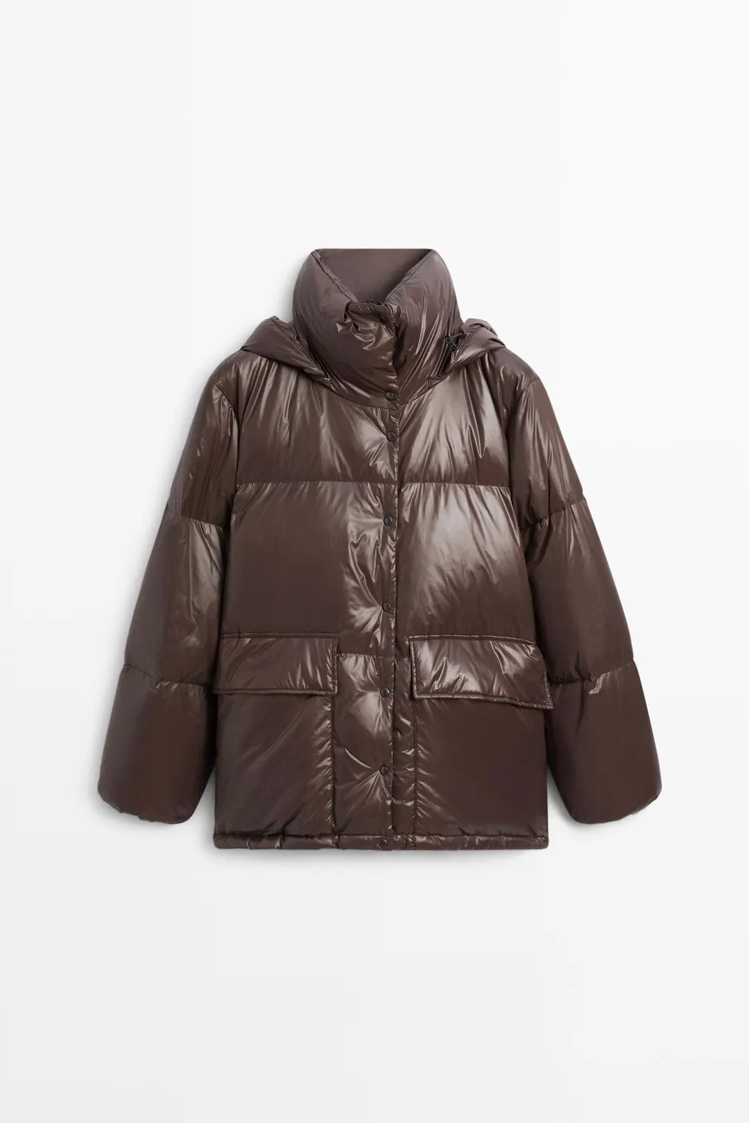 Пуховик с воротником-стойкой, Massimo Dutti