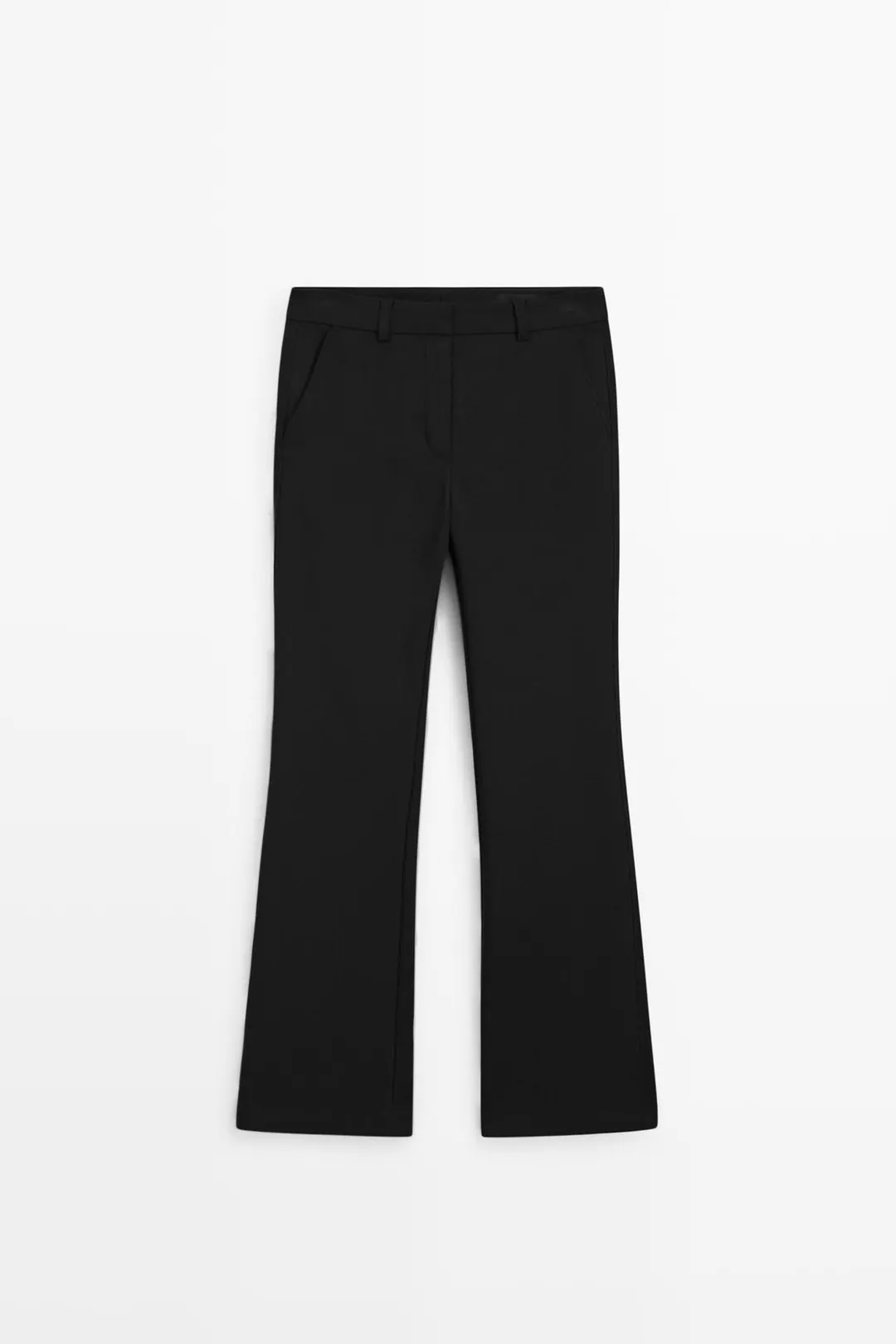 Брюки клеш из технологичной ткани, Massimo Dutti