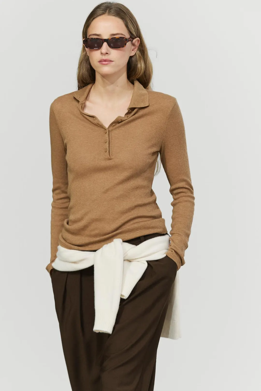 Лонгслив с воротником-стойкой, Massimo Dutti