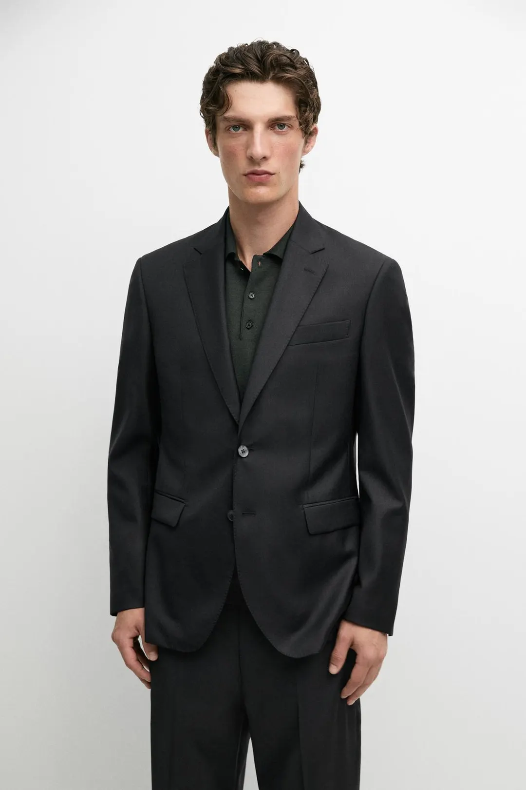 Костюмный пиджак из 100% шерсти, Massimo Dutti