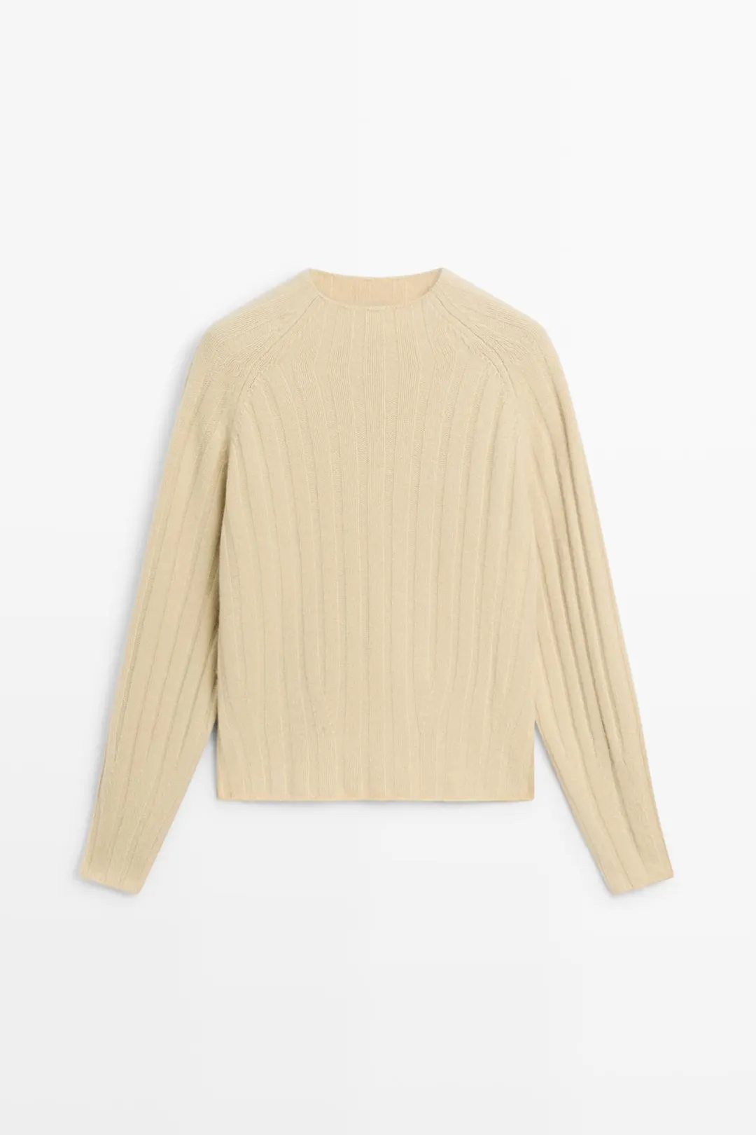 Свитер из 100% шерсти с воротником-стойкой, Massimo Dutti