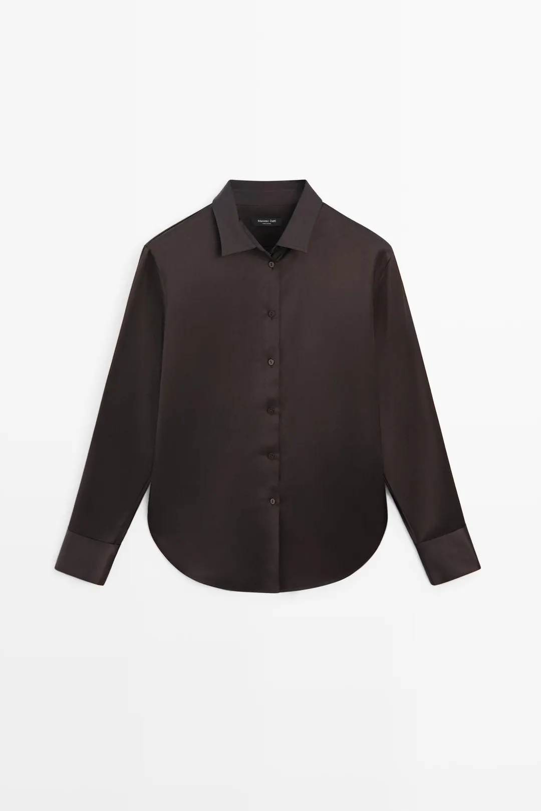 Рубашка струящаяся атласная, Massimo Dutti