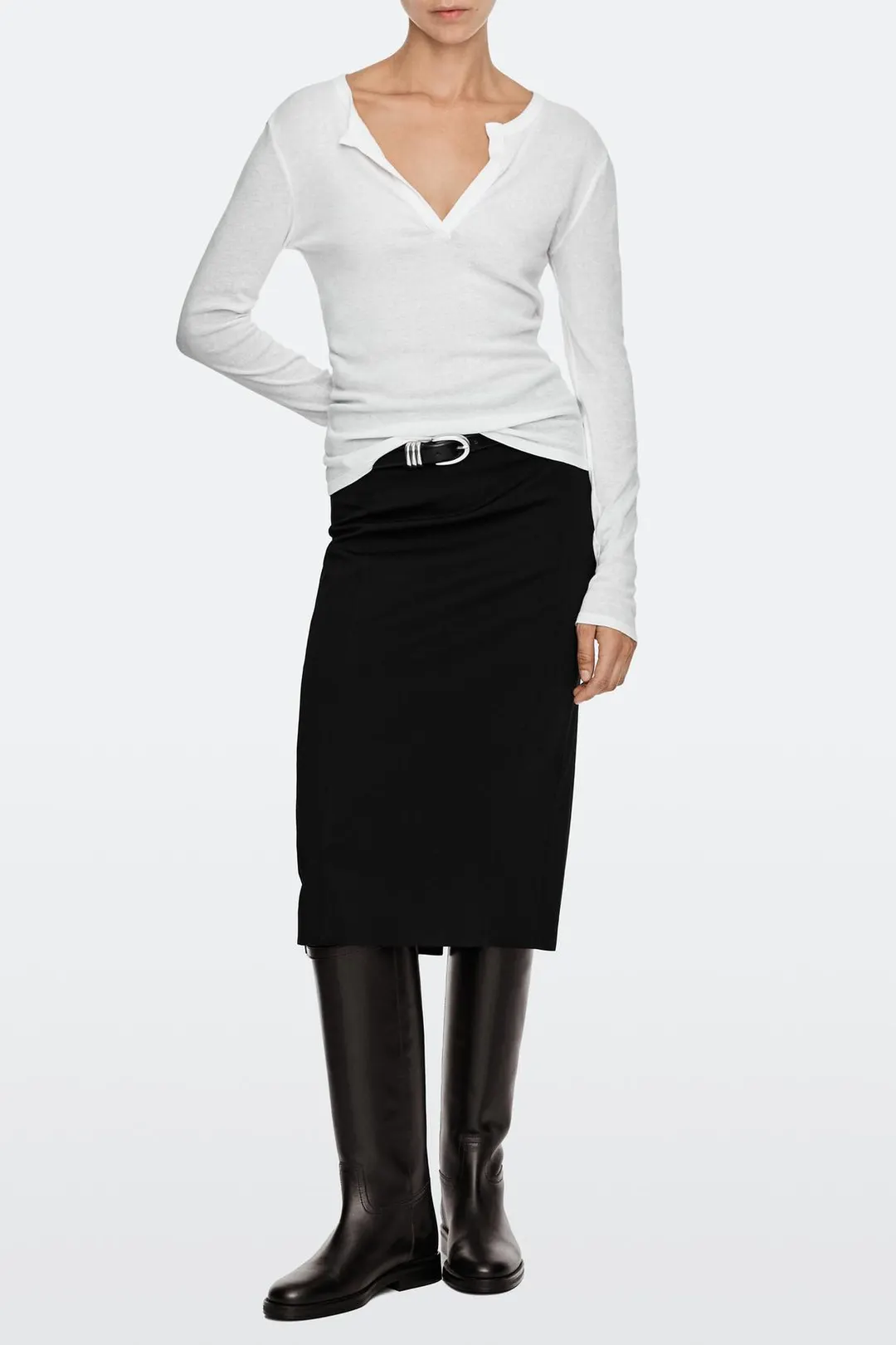 Сапоги для верховой езды кожаные, Massimo Dutti