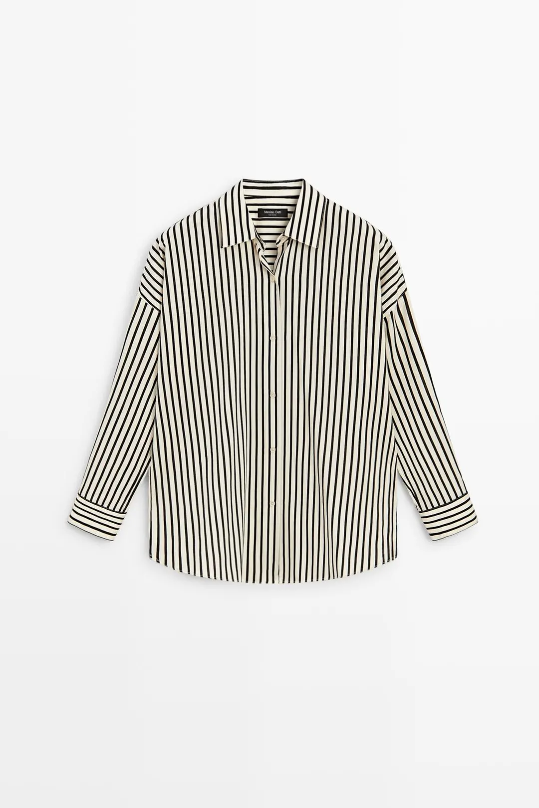 Рубашка в полоску из струящейся ткани, Massimo Dutti