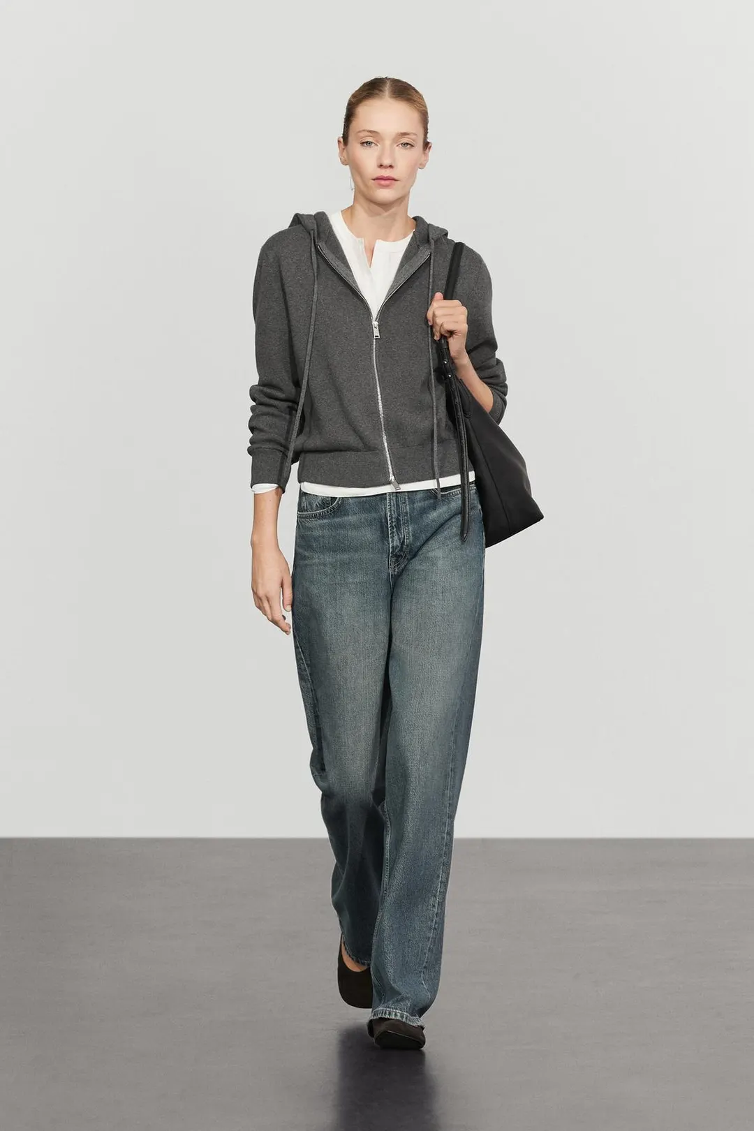 Кардиган вязаный с капюшоном из смесового хлопка, Massimo Dutti