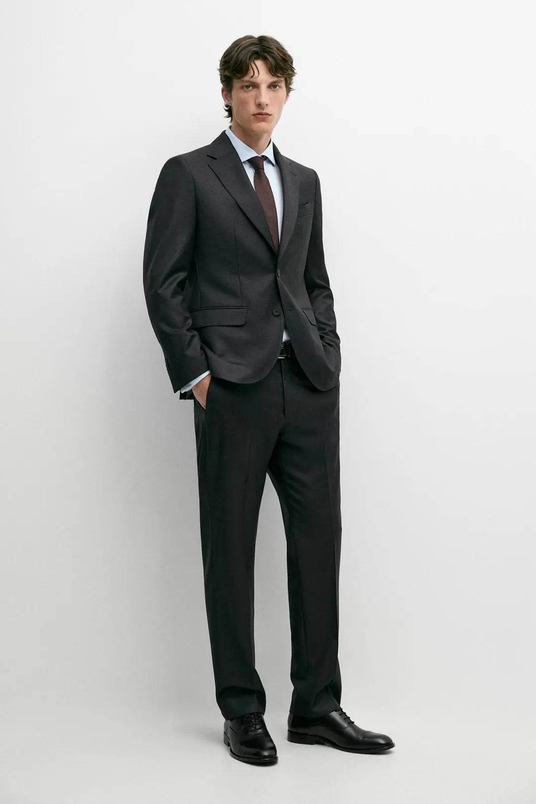 Костюмный пиджак из 100% холодной шерсти, Massimo Dutti