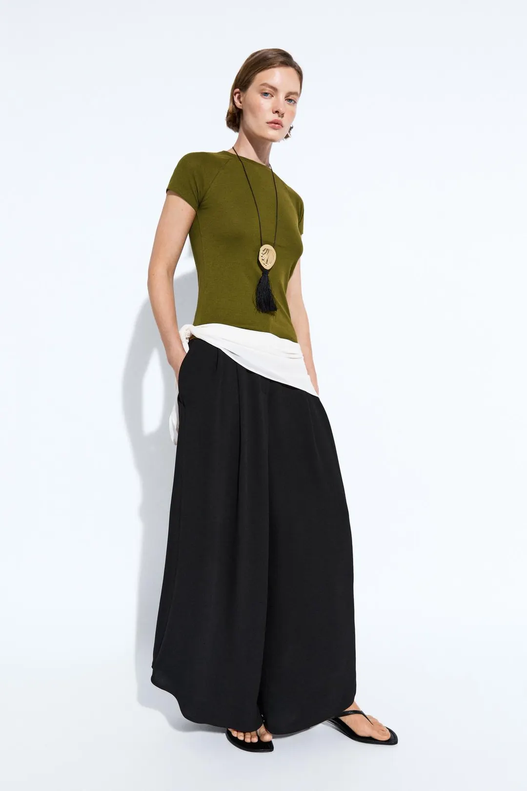 Футболка с короткими рукавами реглан, Massimo Dutti