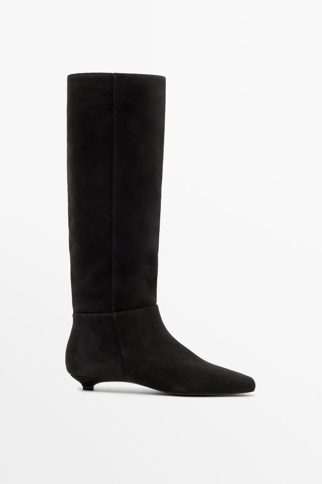 Сапоги до колена из мягкой кожи, Massimo Dutti