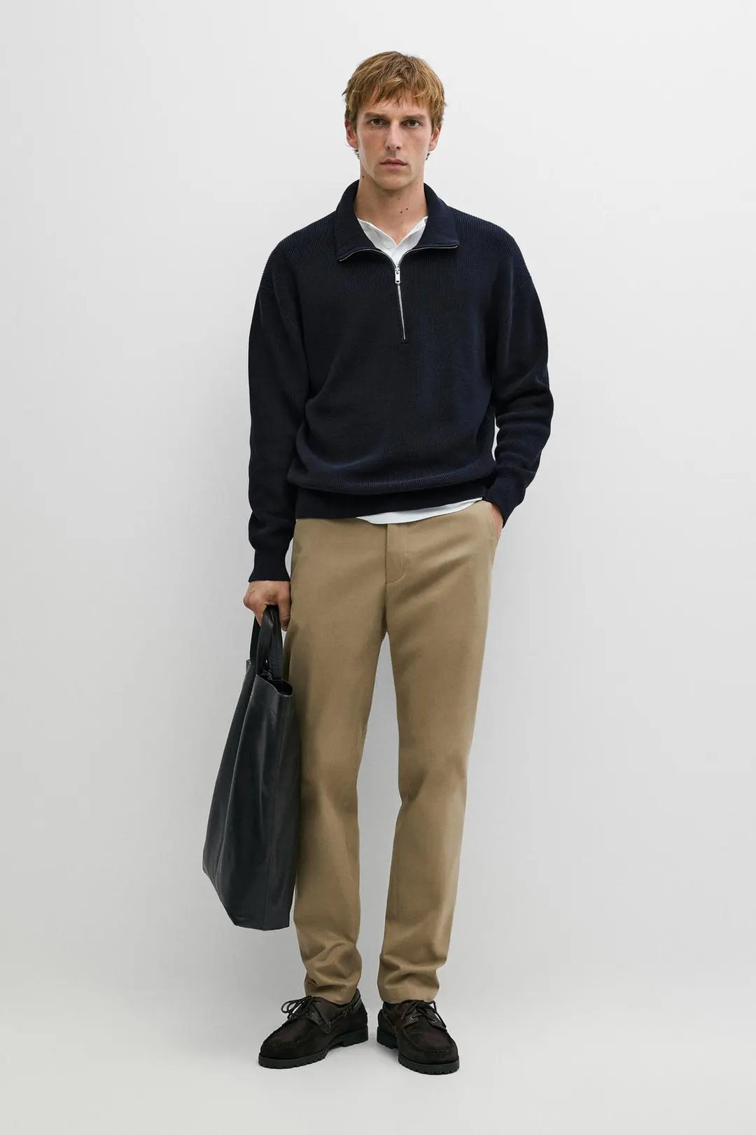 Брюки зауженного кроя из смесового хлопка, Massimo Dutti