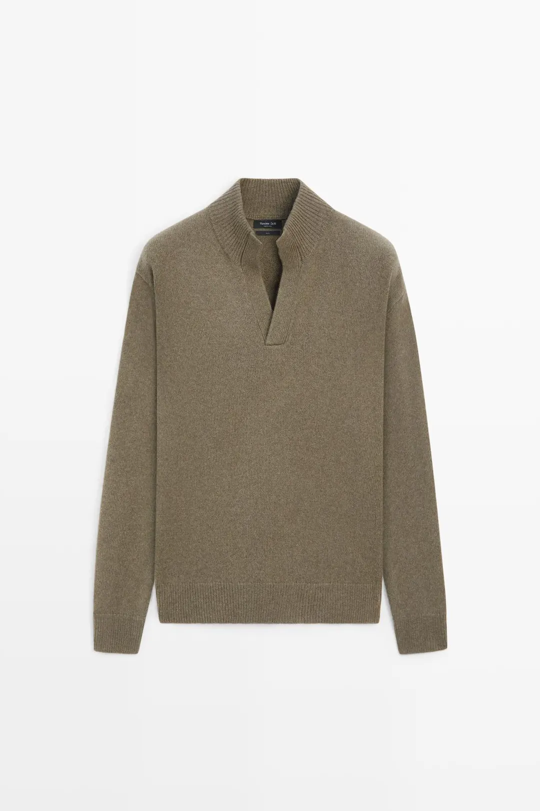 Свитер из 100% шерсти с воротником-стойкой, Massimo Dutti