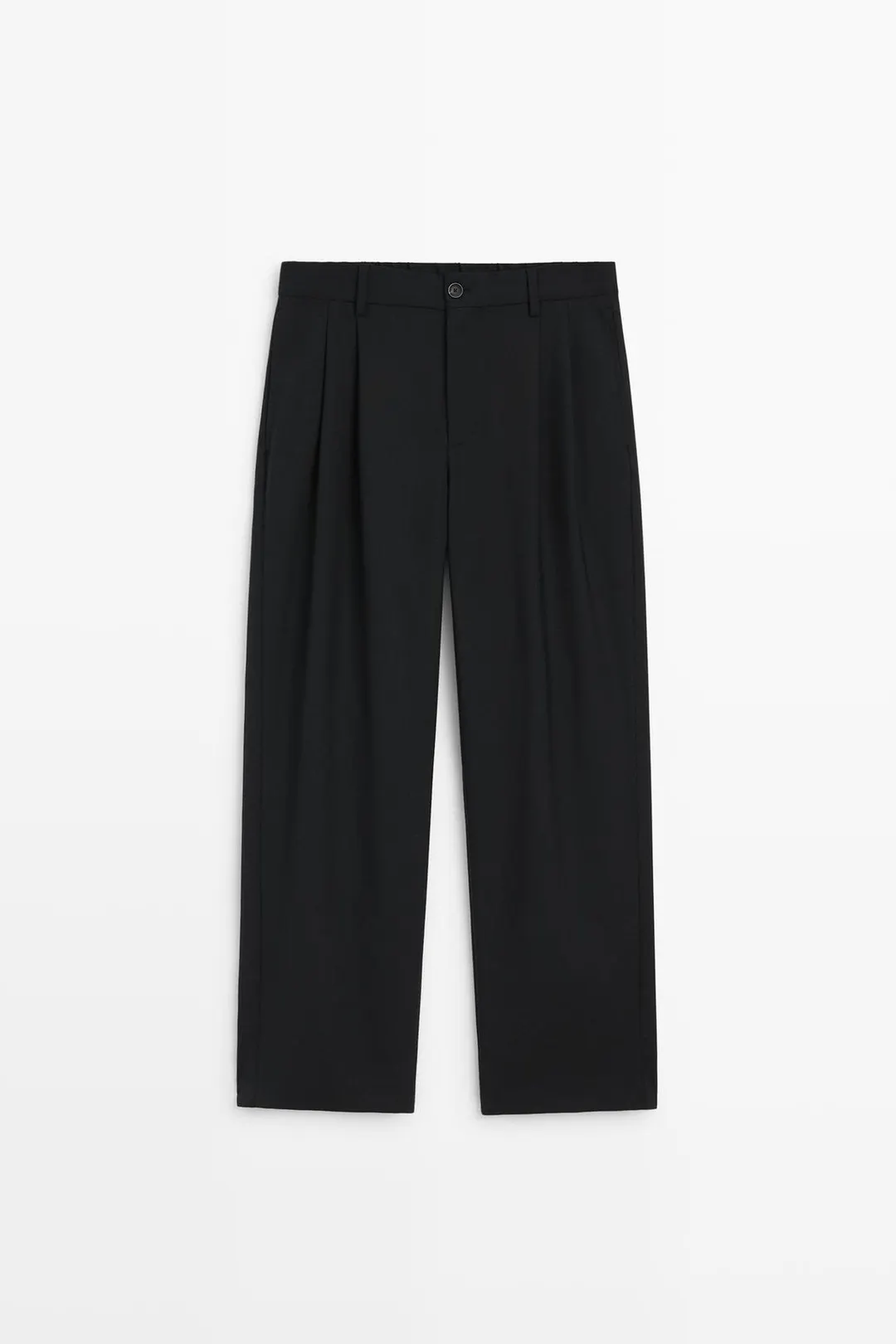Брюки свободного кроя с двойными защипами, Massimo Dutti