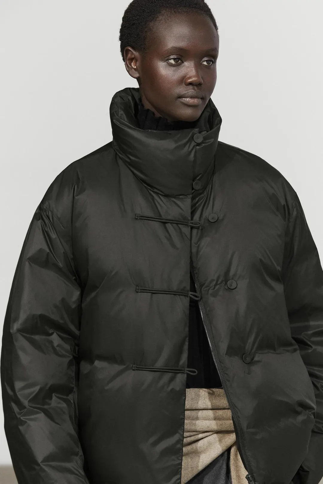 Пуховик с застежками-клевантами, Massimo Dutti