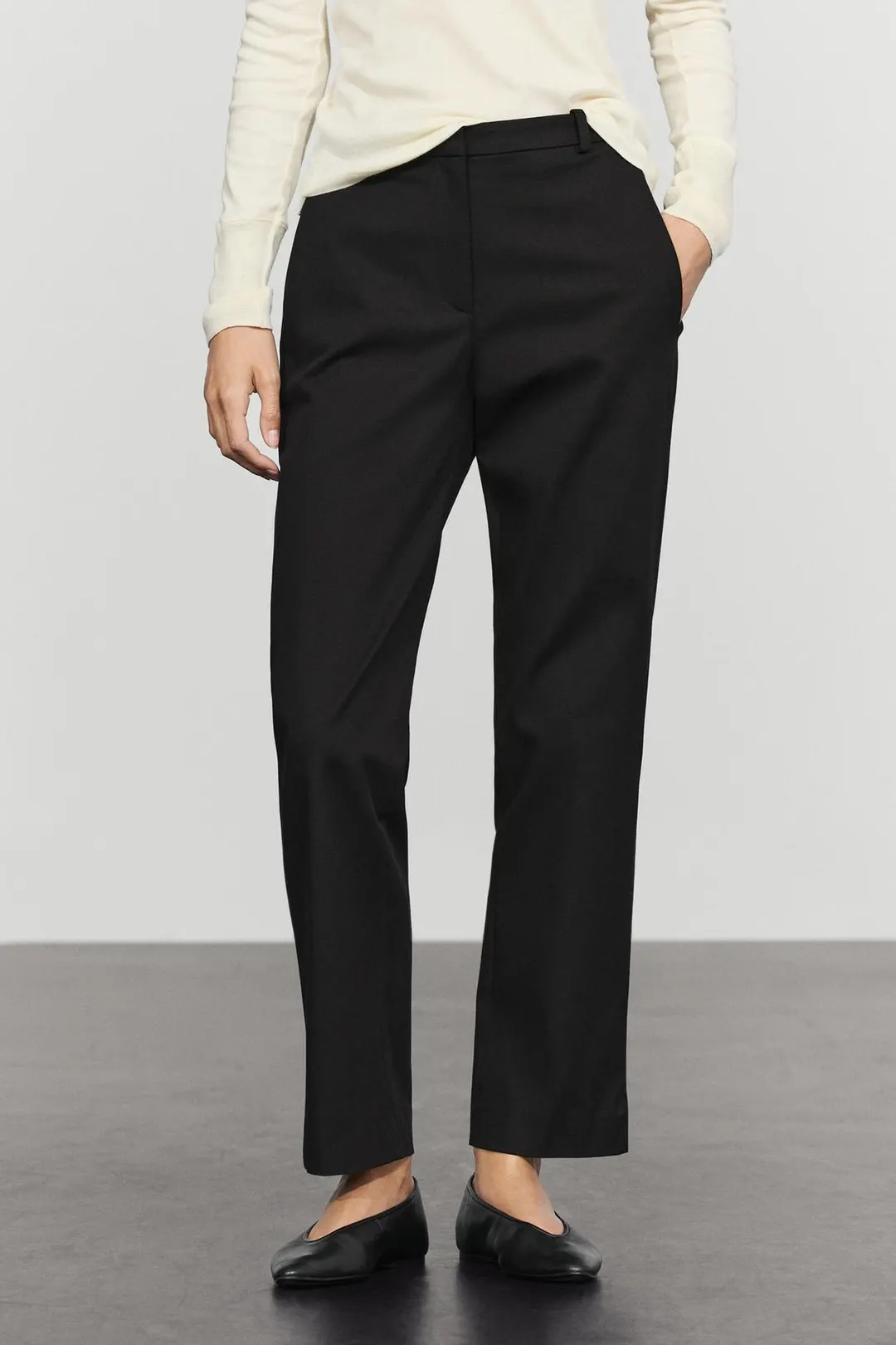 Эластичные брюки прямого кроя, Massimo Dutti