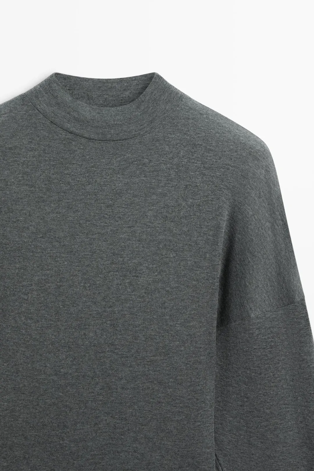 Футболка трикотажная с воротником-трубой, Massimo Dutti