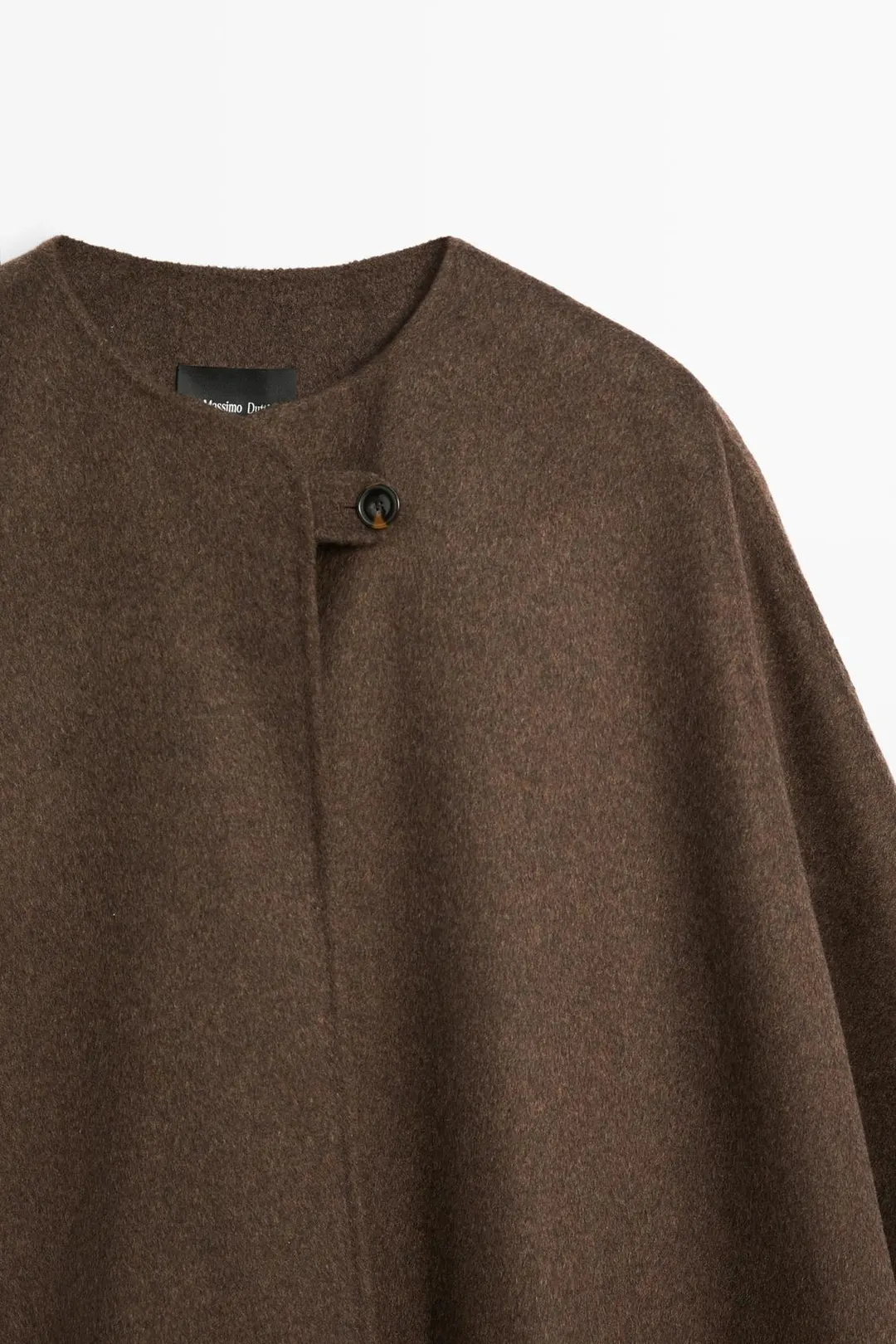 Кейп из смесовой шерсти на пуговицах, Massimo Dutti