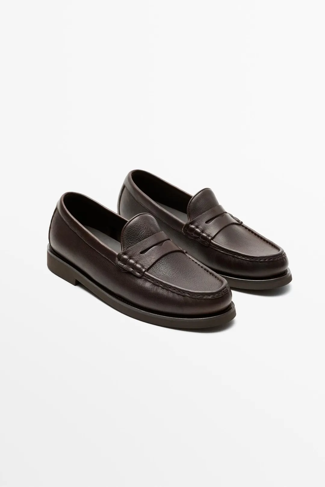 Кожаные пенни-лоферы, Massimo Dutti
