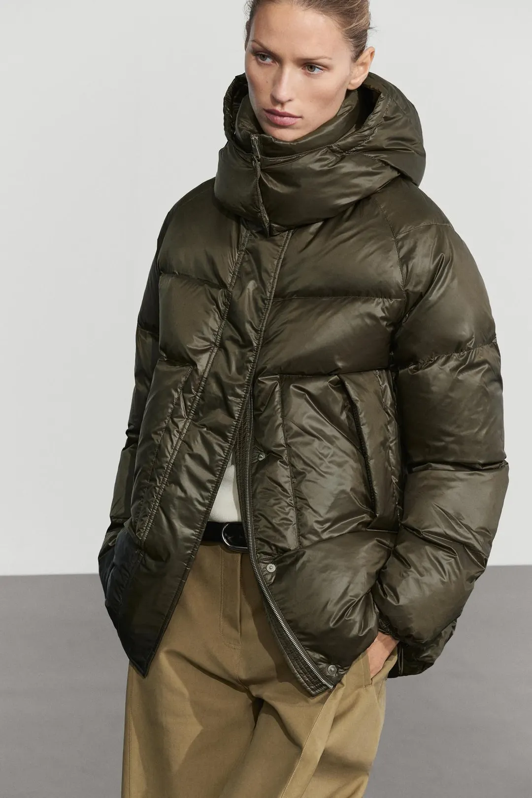 Блестящий пуховик, Massimo Dutti