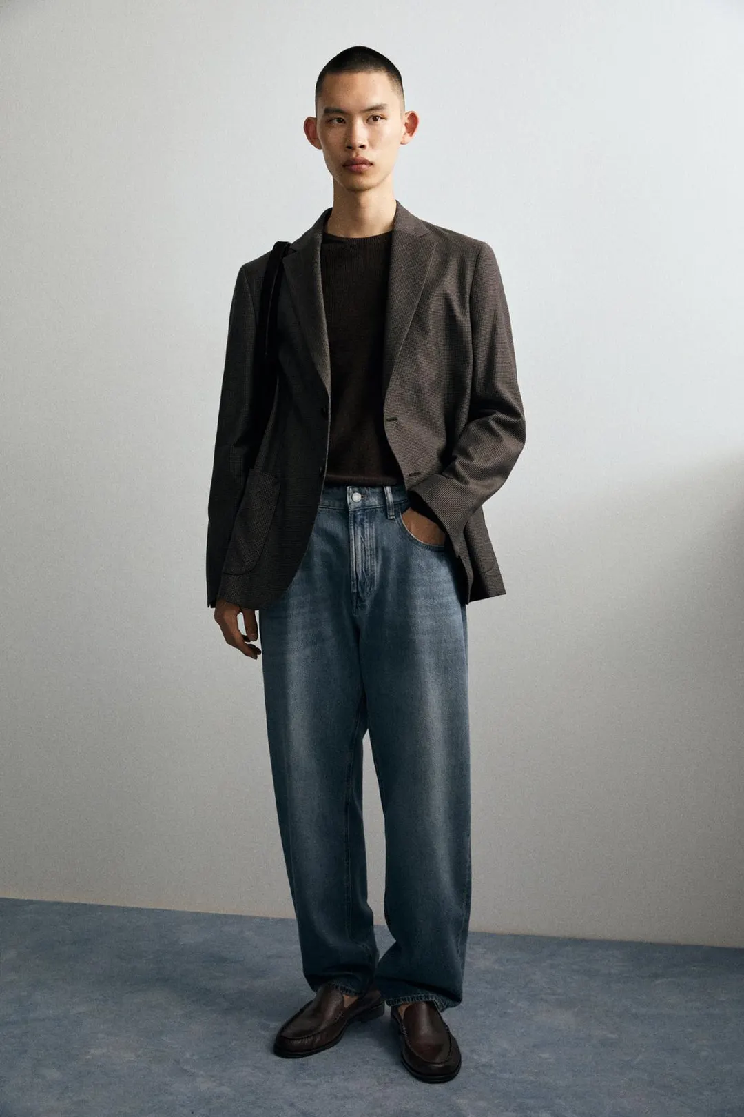 Лоферы из промасленной кожи, Massimo Dutti