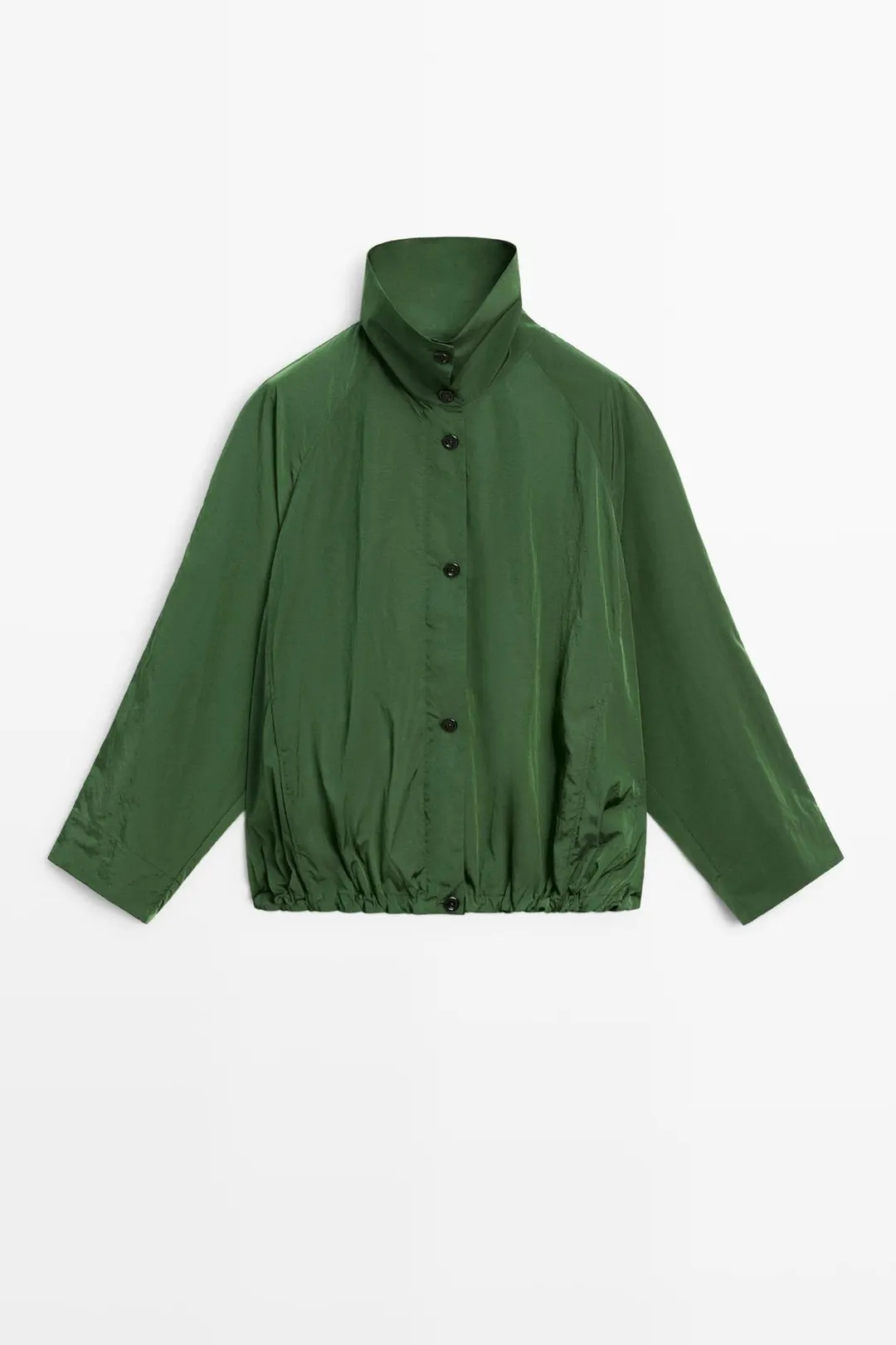 Бомбер из технологичной ткани, Massimo Dutti