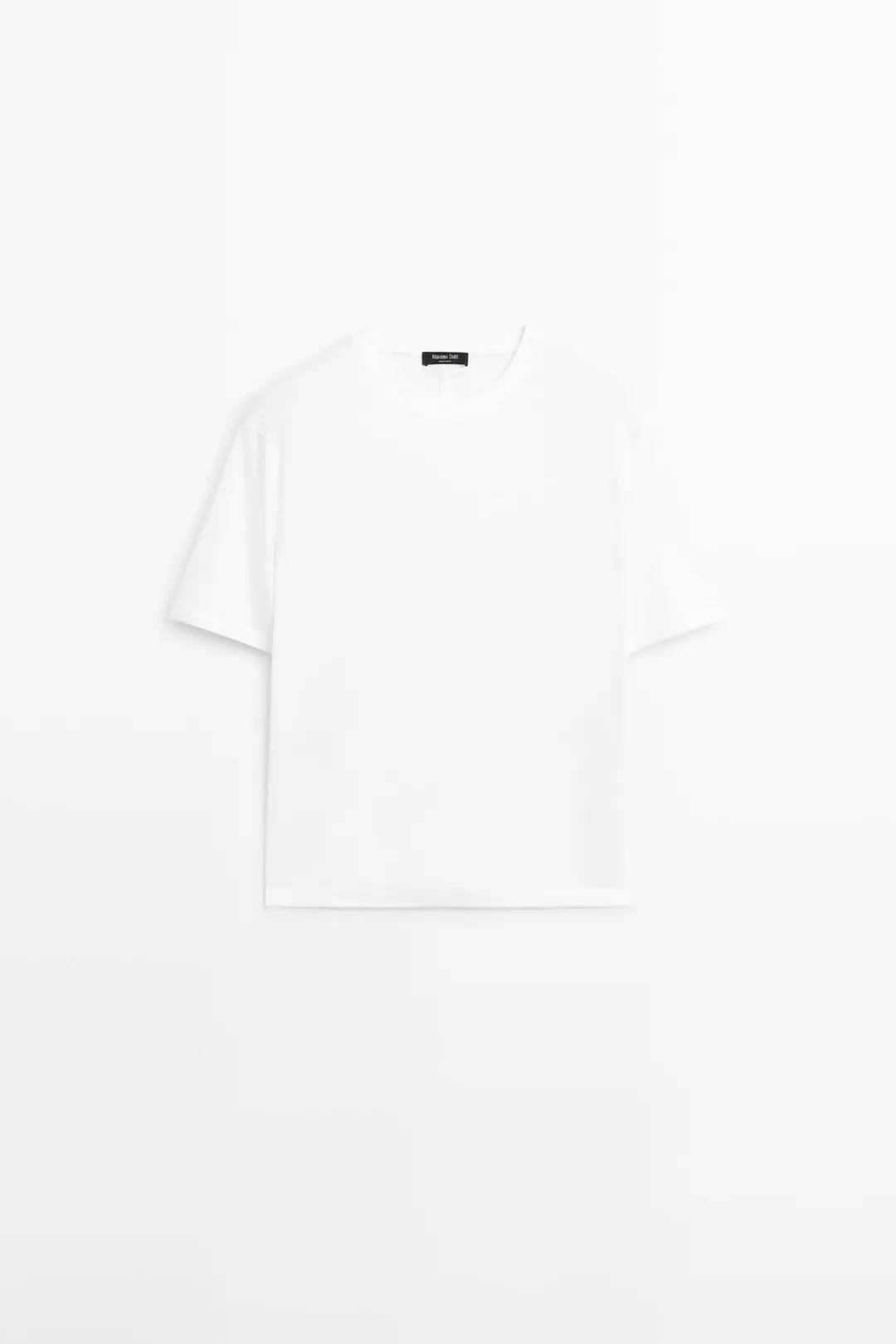 Футболка оверсайз из 100% хлопка с короткими рукавами, Massimo Dutti