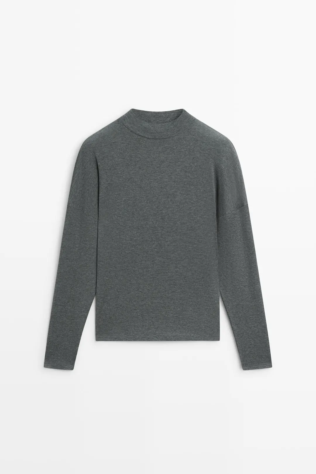 Футболка трикотажная с воротником-трубой, Massimo Dutti
