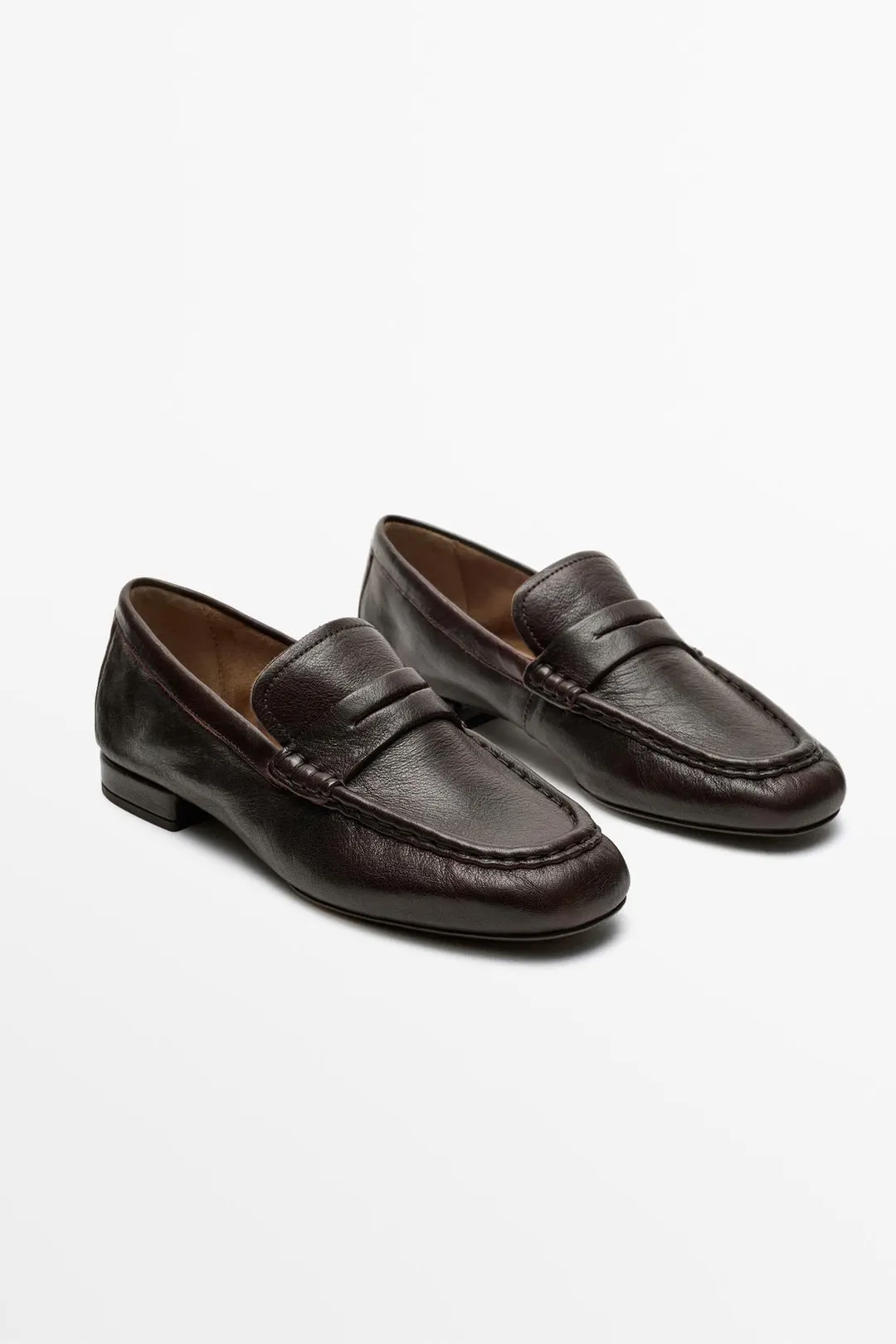 Пенни-лоферы из мягкой кожи, Massimo Dutti