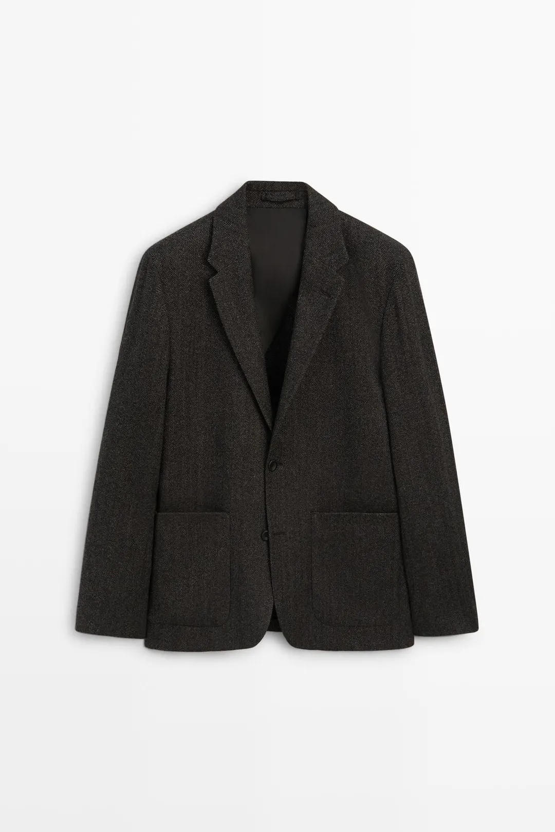 Блейзер из смесовой шерсти в елочку, Massimo Dutti