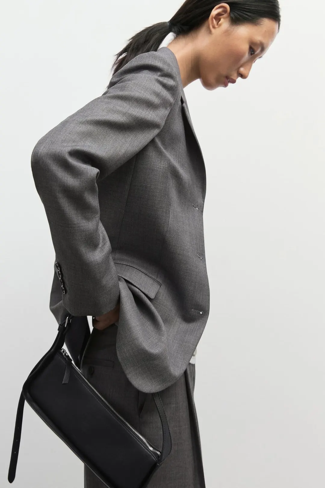 Костюмный пиджак из 100% шерсти с карманами, Massimo Dutti
